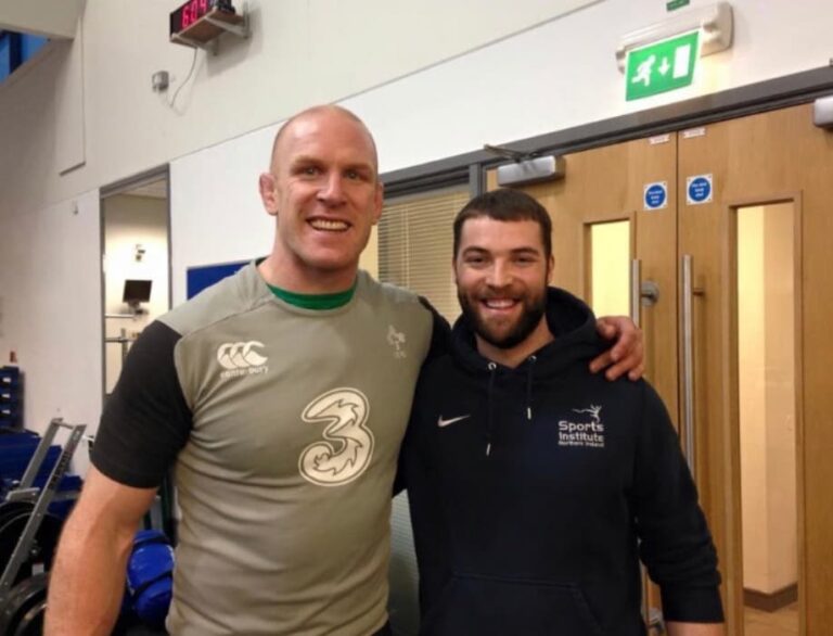 Ruairí with ex Irish Rugby player Paul O’Connell.